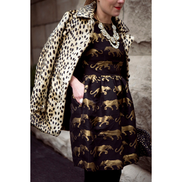 Anthropologie Eyedoll PANTHERE cat print dress - Picture 3 of 7